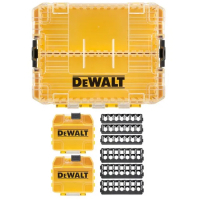 Ящик для документов DeWALT для бит системы TSTAK Tough Case М с футляром-2 шт, кассетами для бит 6 шт. (DT70803) Diawest