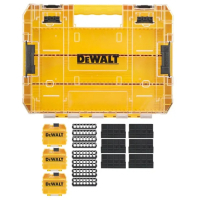 Ящик для документов DeWALT для бит системы TSTAK Tough Case L с футляром и кассетами 8шт, розделители 6шт (DT70804) Diawest