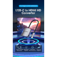 Перехідник USB3.1 Type-C to HDMI (F) 4K 30HZ 0.15m Vention (TDEHB) Diawest