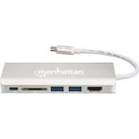 Концентратор Intracom USB3.1 Type-C to HDMI/USB 3.0x2/RJ45/SD/PD 60W Hub 7-in-1 Manhattan (152075) Diawest