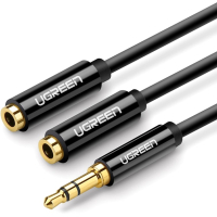 Кабель мультимедийный 3.5mm to TRSx2 M/F 0.25m Ugreen (10739) Diawest