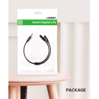 Кабель мультимедийный 3.5mm to TRSx2 M/F 0.25m Ugreen (10739) Diawest