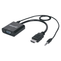Перехідник HDMI M to VGA F (with audio) Manhattan Intracom (151559) Diawest
