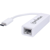 Перехідник USB-C to Ethernet RJ45 1000 Mb Manhattan Intracom (507585) Diawest
