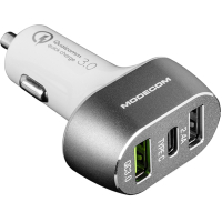 Зарядний пристрій Modecom 3xUSB 2.4A QC3.0+USB+Type C Port CU2C1-07 (ZT-MC-CU2C1-07) Diawest
