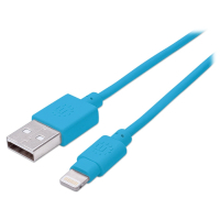 Дата кабель iPhone 5/6/Ipad 4, 0.15m blue Manhattan Intracom (394437) Diawest
