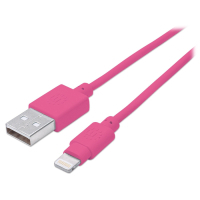 Дата кабель iPhone 5/6/Ipad 4, 0.15m pink Manhattan Intracom (394420) Diawest