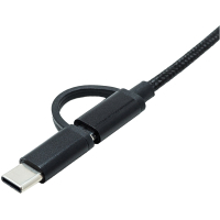 Переходник OTG AC-150 2in1 USB 3.0 - MicroUSB USB Type-C Black XoKo (AC-150-BK) Diawest