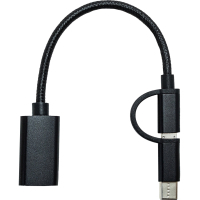 Переходник OTG AC-150 2in1 USB 3.0 - MicroUSB USB Type-C Black XoKo (AC-150-BK) Diawest