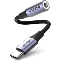 Перехідник USB-C to 3.5mm M/F 0.10m AV161 Ugreen (80154) Diawest