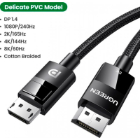 Кабель мультимедийный Display Port to Display Port 2.0m v.1.4 Plastic Case Braided DP114 Ugreen (80392) Diawest