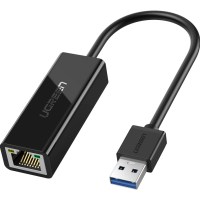 Перехідник USB 3.0 to Ethernet RJ45 1000 Mb CR111 Black Ugreen (20256) Diawest