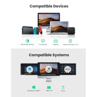 Перехідник USB 3.0 to Ethernet RJ45 1000 Mb CR111 Black Ugreen (20256) Diawest