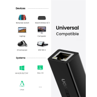 Перехідник USB 2.0 to Ethernet RJ45 10/100 Mb CR110 Ugreen (20254) Diawest