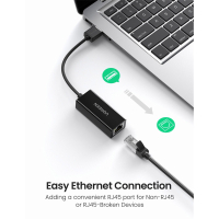 Перехідник USB 2.0 to Ethernet RJ45 10/100 Mb CR110 Ugreen (20254) Diawest