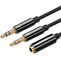 Перехідник Jack 3.5mm F 4pin to 2xJack 3.5mm M (Audio+MIC) AV140 Ugreen (20898) Diawest