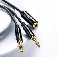 Перехідник Jack 3.5mm F 4pin to 2xJack 3.5mm M (Audio+MIC) AV140 Ugreen (20898) Diawest
