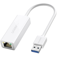 Перехідник USB 3.0 to Ethernet RJ45 1000 Mb CR111 White Ugreen (20255) Diawest