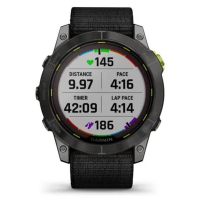 Смарт-годинник Garmin Enduro 2, Saph, Carbon GrayDLC Ti w/Black UltraFit Band, GPS (010-02754-01) Diawest