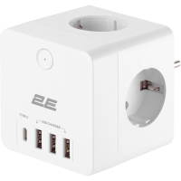 Сетевой фильтр питания 2E 3*USB-A, 1*USB-C, white (2E-AD431WH) Diawest