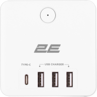Сетевой фильтр питания 2E 3*USB-A, 1*USB-C, white (2E-AD431WH) Diawest