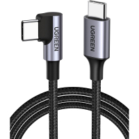 Дата кабель USB 2.0Type-C to Type-C 3.0m 60W US255 90-degree Angle Black Ugreen (80714) Diawest
