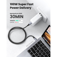 Дата кабель USB 2.0Type-C to Type-C 3.0m 5A 100W US316 Black Ugreen (90120) Diawest