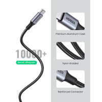 Дата кабель USB 2.0Type-C to Type-C 3.0m 5A 100W US316 Black Ugreen (90120) Diawest