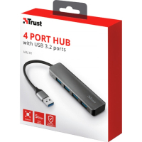 Концентратор Halyx 4-Port USB-A 3.2 Grey Trust (24947_TRUST) Diawest