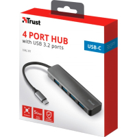 Концентратор Halyx Type-C to 4-Port USB-A 3.2 Grey Trust (24948_TRUST) Diawest