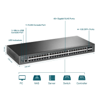 Комутатор мережевий TP-Link TL-SG3452X 48xGE 4x10GE/SFP+ L2 JetStream 19