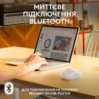 Мишка Logitech M240 Silent Wireless Off-White (910-007120) Diawest