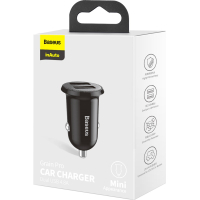 Зарядний пристрій Baseus Grain Pro Car Charger (Dual USB 4.8A ) USB Black (CCALLP-01) Diawest