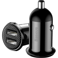 Зарядний пристрій Baseus Grain Pro Car Charger (Dual USB 4.8A ) USB Black (CCALLP-01) Diawest