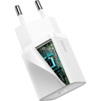 Зарядное устройство Baseus Super Si Quick Charger 1C 20W EU White (CCSUP-B02) Diawest
