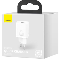 Зарядное устройство Baseus Super Si Quick Charger 1C 20W EU White (CCSUP-B02) Diawest