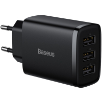 Зарядное устройство Baseus Compact Charger 3U Black (CCXJ020101) Diawest