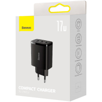 Зарядное устройство Baseus Compact Charger 3U Black (CCXJ020101) Diawest