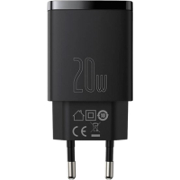 Зарядное устройство Baseus Compact Quick Charger U+C 20W EU Black (CCXJ-B01) Diawest