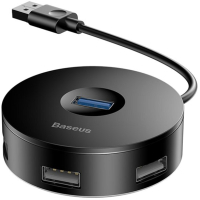 Концентратор Baseus Round box HUB adapter (USB3.0 to USB3.0*1+USB2.0*3) Black (CAHUB-F01) Diawest