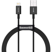 Дата кабель USB 2.0 AM to Lightning 1.0m 2.4A Superior Series Black Baseus (CALYS-A01) Diawest