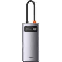 Концентратор Baseus Metal Gleam Series 4-in-1 Multifunctional Gray (CAHUB-CY0G) Diawest