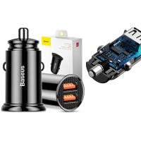 Зарядний пристрій Baseus Circular Plastic А+А 30W 2 USB Black (CCALL-YD01) Diawest