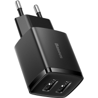 Зарядное устройство Baseus Compact Charger 2U Black (CCXJ010201) Diawest