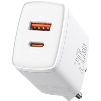 Зарядний пристрій Baseus Compact Quick Charger U+C 20W EU White (CCXJ-B02) Diawest