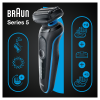 Электробритва Braun Series 5 51-B4650cs BLACK / BLUE Diawest