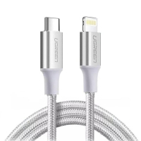 Дата кабель USB-C to Lightning 1.0m US304 MFI White Ugreen (US304/70523) Diawest