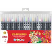 Фломастери Maxi пензлики REAL BRUSH акварельні, 24 кольори, лінія 0,5-6 мм (MX15230) Diawest