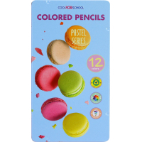 Карандаши цветные Cool For School Pastel Премиум в металлической коробке 12 цветов (CF15188) Diawest