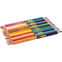 Олівці кольорові Cool For School Dual Jumbo Extra Soft двосторонні 12 шт (CF15166) Diawest